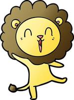 laughing lion cartoon vector