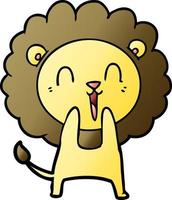 laughing lion cartoon vector