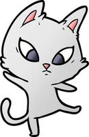 confused cartoon cat vector