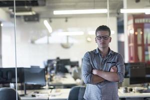 business man at modern  office photo