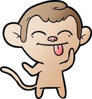 funny cartoon monkey vector