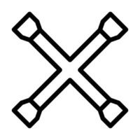 Cross Wrench Icon Design vector