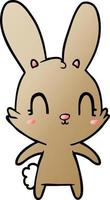 cute cartoon rabbit vector