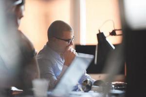 startup business, software developer working on computer photo