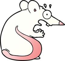 cartoon frightened mouse vector