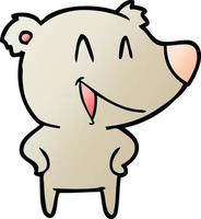 laughing bear cartoon vector