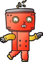 cartoon robot pointing vector