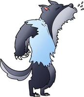 cartoon howling werewolf vector