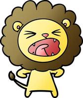 cartoon angry lion vector