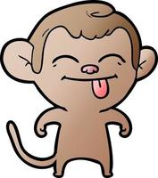 funny cartoon monkey vector