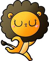 cartoon running lion vector