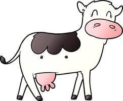 vaca lechera de dibujos animados vector