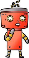 uncertain cartoon robot vector