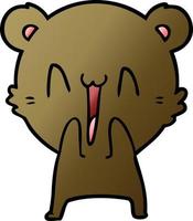 happy bear cartoon vector