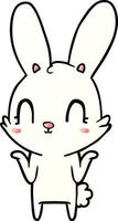 cute cartoon rabbit vector