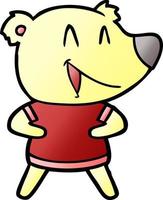 laughing bear cartoon vector