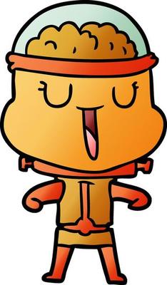 happy cartoon robot