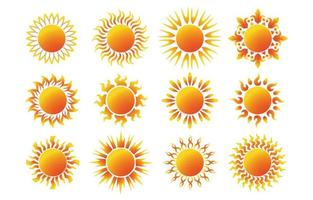 colección de iconos de sol vector