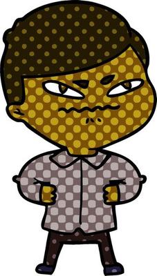 cartoon angry man