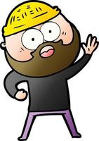 cartoon bearded man vector