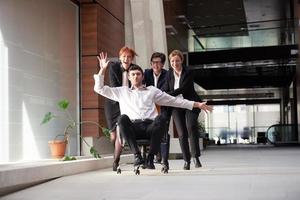 business people group have fun photo