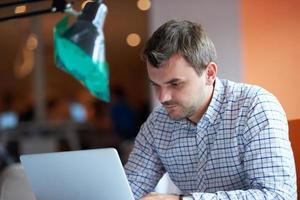 startup business, software developer working on computer photo