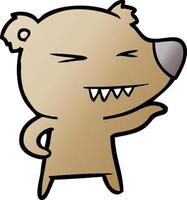 angry bear cartoon vector