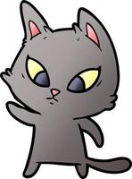 confused cartoon cat vector