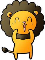 laughing lion cartoon vector