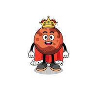 Mascot Illustration of mars planet king vector