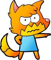 cartoon annoyed fox vector