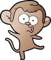 cartoon surprised monkey vector