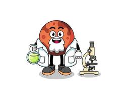 Mascot of mars planet as a scientist vector