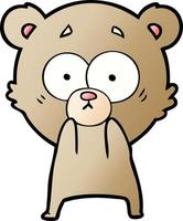 anxious bear cartoon vector