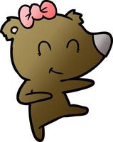 female bear cartoon vector