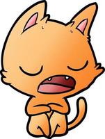 talking cat cartoon vector