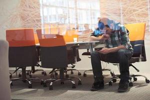 startup business, software developer working on computer photo