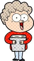 cartoon happy man vector