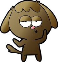 cartoon tired dog vector