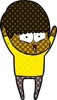 cartoon happy boy