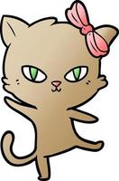 cute cartoon cat vector