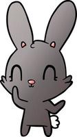 cute cartoon rabbit vector