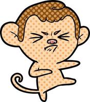 cartoon angry monkey vector