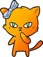 cute cartoon cat vector