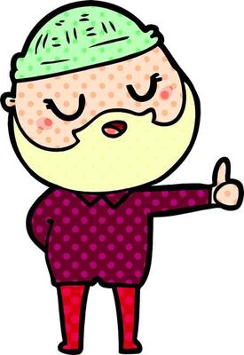 cartoon man with beard