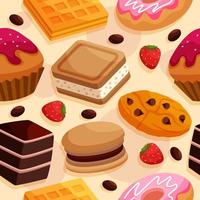 Dessert Seamless Background vector