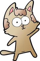 happy cartoon cat vector