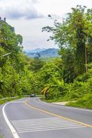 Landscape cityscape panorama roads cars buildings forest nature Phuket Thailand. photo