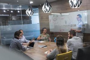 equipo de negocios de inicio en reunión foto