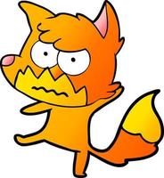 cartoon annoyed fox vector